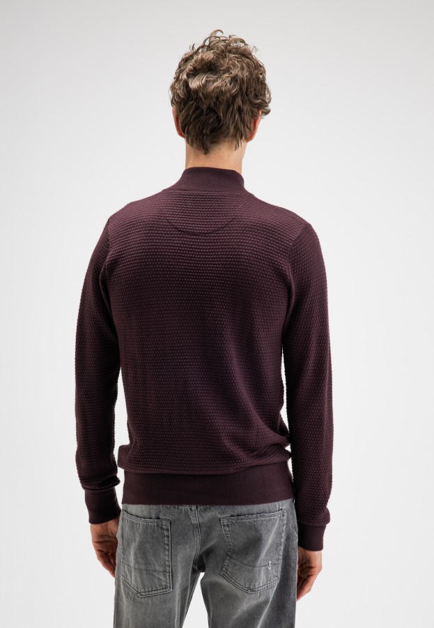 Afbeelding van Structure Half Zip M2626027 - Pasha Purple 845 Heren Trui - Butcher of Blue